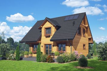  Projekt domu Grajewo aa 70 dws (KRP2591) - projekt domu parterowego z poddaszem - Zdjęcie 2