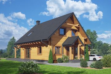  Projekt domu Rydzowo dw 15 (KRP2593) - projekt domu parterowego z poddaszem - Zdjęcie 1