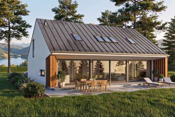  Projekt domu Panoramiczny 2 (GDE1025) - projekt domu parterowego z poddaszem - Zdjęcie 2