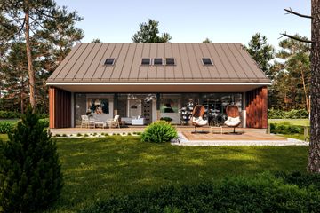  Projekt domu Panoramiczny 2 (GDE1025) - projekt domu parterowego - Zdjęcie 1