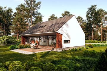  Projekt domu Panoramiczny 2 (GDE1025) - projekt domu parterowego z poddaszem - Zdjęcie 3