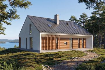  Projekt domu Panoramiczny 2 (GDE1025) - projekt domu parterowego z poddaszem - Zdjęcie 4