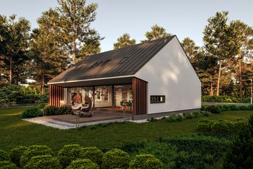  Projekt domu Panoramiczny 2 (GDE1025) - projekt domu parterowego z poddaszem - Zdjęcie 4