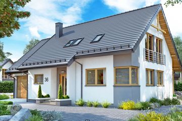  Projekt domu BW-36 wariant 5 (FL) (JGC1245) - projekt domu parterowego z poddaszem - Zdjęcie 1