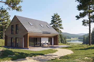  Projekt domu Grot (GDE1026) - projekt domu parterowego z poddaszem - Zdjęcie 2