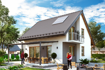  Projekt domu BW-70 wariant 2 (JGC1246) - projekt domu parterowego z poddaszem - Zdjęcie 1