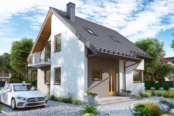  Projekt domu BW-70 wariant 2 (JGC1246) - projekt domu parterowego z poddaszem - Zdjęcie 2