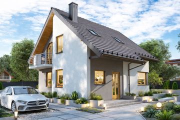  Projekt domu BW-70 wariant 2 (JGC1246) - projekt domu parterowego z poddaszem - Zdjęcie 3