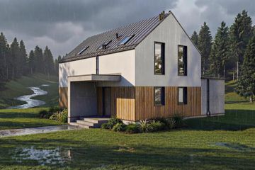  Projekt domu Tarpan (GDE1027) - projekt domu parterowego z poddaszem - Zdjęcie 2