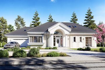  Projekt domu Willa Parkowa 6 D (WAH2101) - projekt domu parterowego - Zdjęcie 1