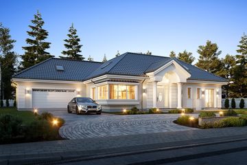  Projekt domu Willa Parkowa 6 D (WAH2101) - projekt domu parterowego - Zdjęcie 2