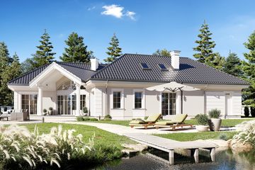  Projekt domu Willa Parkowa 6 D (WAH2101) - projekt domu parterowego - Zdjęcie 4