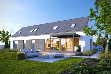  Projekt domu Ekonomiczny 2BG (WAW1154) - projekt domu parterowego z poddaszem - Zdjęcie 2