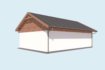  Projekt budynku gospodarczego G314A szkielet drewniany budynek gospodarczy (SLN2789) - projekt budynku parterowego - Zdjęcie 3