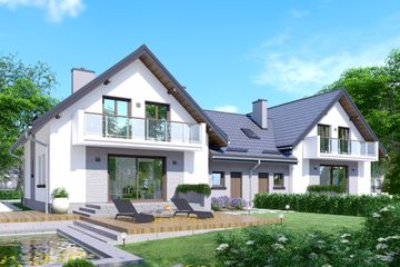  Projekt domu APS 209 dwulokalowy (LUA1554) - projekt domu parterowego z poddaszem - Zdjęcie 2