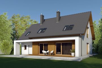  Projekt domu Iga II G1 energo (WRC2781) - projekt domu parterowego z poddaszem - Zdjęcie 1