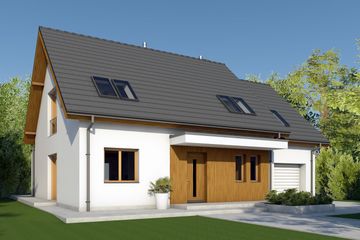  Projekt domu Iga II G1 energo (WRC2781) - projekt domu parterowego z poddaszem - Zdjęcie 2