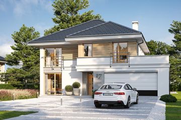  Projekt domu Tytan 5 (WAH2104) - projekt domu z pełnym piętrem - Zdjęcie 3