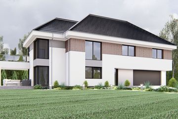  Projekt domu uA206 (WCB1346) - projekt domu z pełnym piętrem - Zdjęcie 1