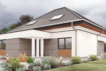  Projekt domu uA235 (WCB1351) - projekt domu parterowego z poddaszem - Zdjęcie 3