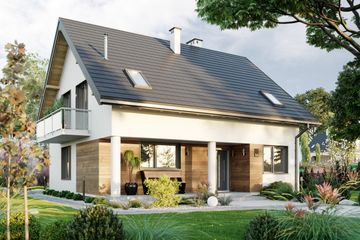  Projekt domu Gustaw (1782) (KRD2907) - projekt domu parterowego z poddaszem - Zdjęcie 1