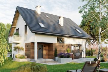  Projekt domu Gustaw (1782) (KRD2907) - projekt domu parterowego z poddaszem - Zdjęcie 4