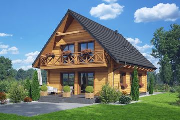  Projekt domu Gąsawa a3 dw (KRP2596) - projekt domu parterowego z poddaszem - Zdjęcie 2