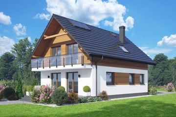  Projekt domu Trzebowice a3 (KRP2598) - projekt domu parterowego z poddaszem - Zdjęcie 2