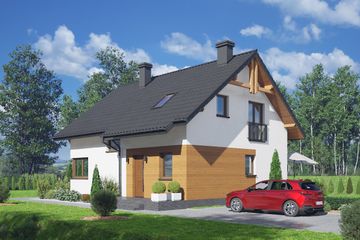  Projekt domu Komfort 2 (KZM1005) - projekt domu parterowego z poddaszem - Zdjęcie 4