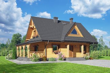  Projekt domu Zawoja dws 4 (KRP2600) - projekt domu parterowego z poddaszem - Zdjęcie 1