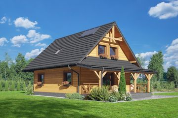  Projekt domu Zawoja dws 4 (KRP2600) - projekt domu parterowego z poddaszem - Zdjęcie 2