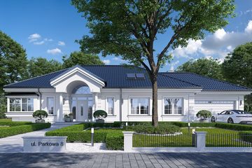  Projekt domu Willa Parkowa 8 A (WAH2108) - projekt domu parterowego z poddaszem - Zdjęcie 4