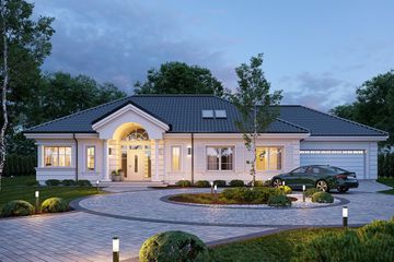  Projekt domu Willa Parkowa 8 B (WAH2109) - projekt domu parterowego z poddaszem - Zdjęcie 1