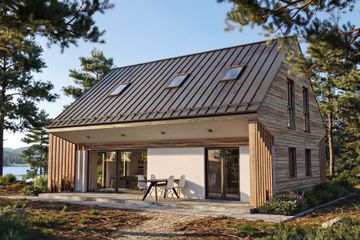  Projekt domu Grot - drewniany (GDE1028) - projekt domu parterowego z poddaszem - Zdjęcie 2