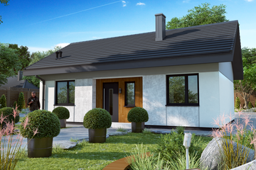  Projekt domu Ka252 (PKT1255) - projekt domu parterowego - Zdjęcie 1