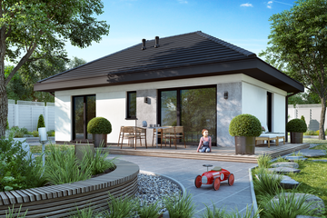  Projekt domu KA251 (PKT1254) - projekt domu parterowego - Zdjęcie 2