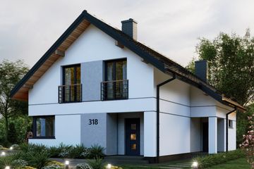  Projekt domu APS 318 (LUA1558) - projekt domu parterowego z poddaszem - Zdjęcie 4