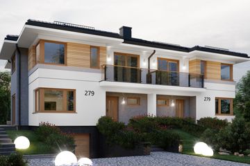  Projekt domu APS 279 dwulokalowy (LUA1555) - projekt domu z pełnym piętrem - Zdjęcie 3