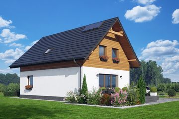  Projekt domu Zawojowo a3 (KRP2602) - projekt domu parterowego z poddaszem - Zdjęcie 2