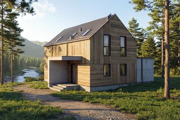  Projekt domu Tarpan - drewniany (GDE1029) - projekt domu parterowego z poddaszem - Zdjęcie 6