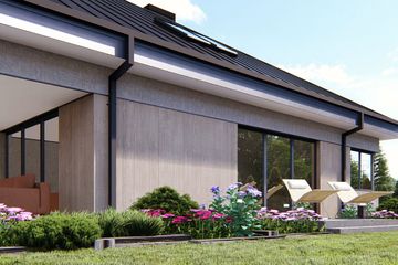  Projekt domu uA291 (WCB1357) - projekt domu parterowego z poddaszem - Zdjęcie 2