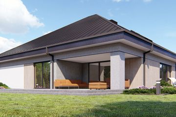  Projekt domu uA291 (WCB1357) - projekt domu parterowego z poddaszem - Zdjęcie 3