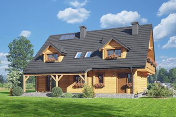  Projekt domu Bolechowo dw 3 (KRP2603) - projekt domu parterowego z poddaszem - Zdjęcie 2