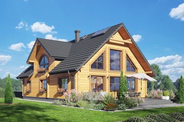  Projekt domu Podsarnie z antresolą dw (KRP2605) - projekt domu parterowego z poddaszem - Zdjęcie 2