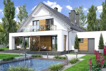  Projekt domu Lungo 3 modern s2 (WOF1171) - projekt domu parterowego z poddaszem - Zdjęcie 4