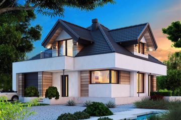  Projekt domu Mini Opałek X (BSB1151) - projekt domu parterowego z poddaszem - Zdjęcie 1