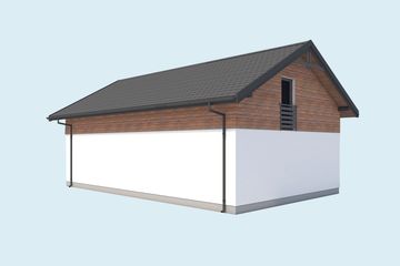  Projekt garażu G299A garaż trzystanowiskowy z poddaszem użytkowym i pom. gospodarczymi (SLN2792) - projekt garażu parterowego - Zdjęcie 3