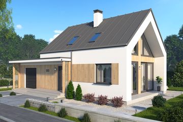  Projekt domu Sevilla 6A (SLN2777) - projekt domu parterowego z poddaszem - Zdjęcie 1