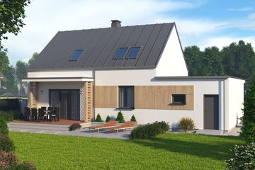  Projekt domu Sevilla 6A (SLN2777) - projekt domu parterowego z poddaszem - Zdjęcie 2