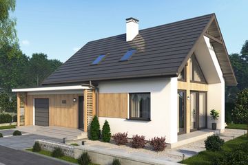  Projekt domu Sevilla 5A (SLN2778) - projekt domu parterowego z poddaszem - Zdjęcie 1